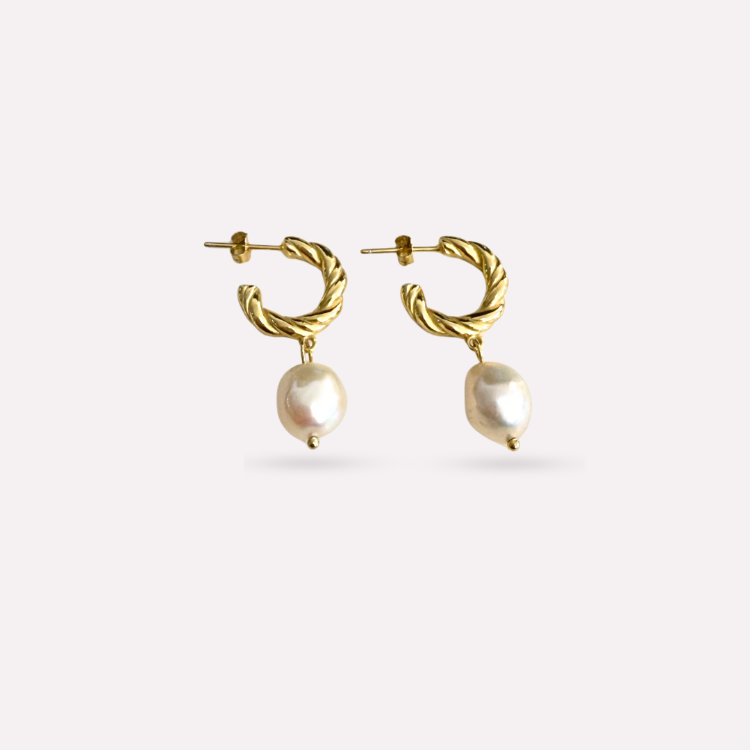 Croissant Pearl Earrings