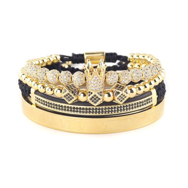 Crown Gold Bracelet | Men Bracelet | Willen Collection