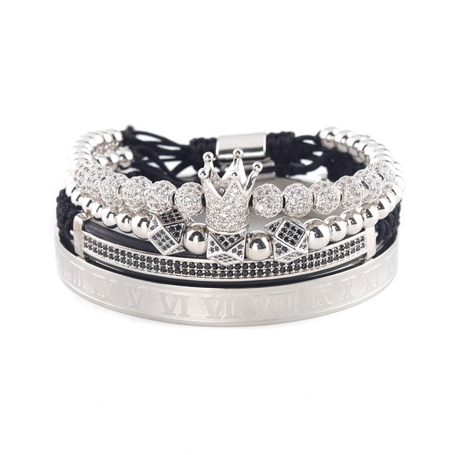 Crown Silver Bracelet | Men Bracelet | Willen Collection