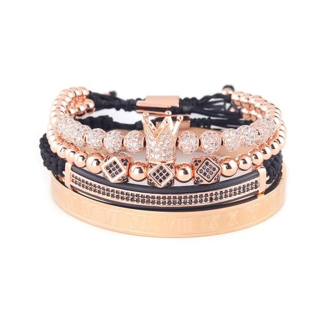 Crown Rose Gold Bracelet | Men Bracelet | Willen Collection